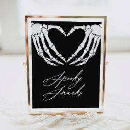 Skeleton Halloween Baby Dusche Spookokke Snacks Sc Poster