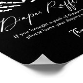 Skeleton Halloween Baby Dusche Windel Raffle Schil Poster (Ecke)
