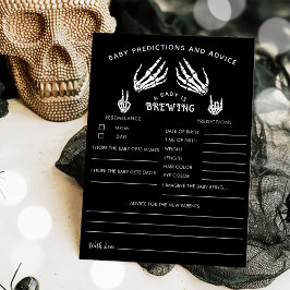 Skeleton Halloween Baby Predictions & Advice Card Einladung