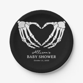 Skeleton Halloween Babydusche Pappteller