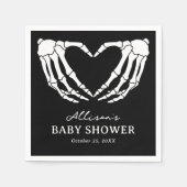 Skeleton Halloween Babydusche Serviette (Vorderseite)