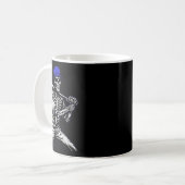 Skeleton Halloween Baseball Player Kaffeetasse (Vorderseite Links)