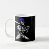 Skeleton Halloween Baseball Player Kaffeetasse (Links)