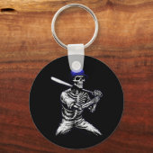 Skeleton Halloween Baseball Player Schlüsselanhänger (Vorderseite)
