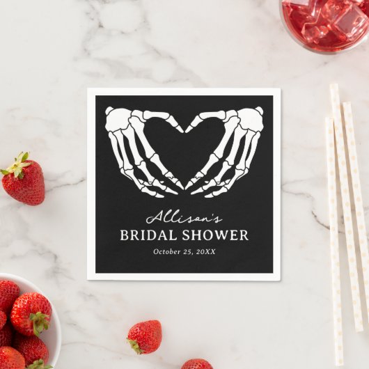 Skeleton Halloween Brautparty Serviette (Beispiel)