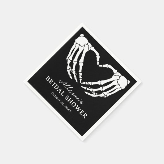 Skeleton Halloween Brautparty Serviette (Ecke)