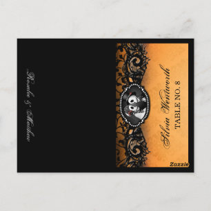 Skeleton Halloween, der die Platzkarte-Namen gedru Postkarte