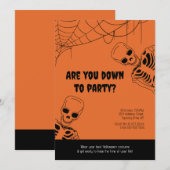 Skeleton Halloween Erwachsene Party Einladung (Vorne/Hinten)