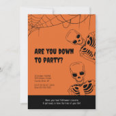 Skeleton Halloween Erwachsene Party Einladung (Vorderseite)