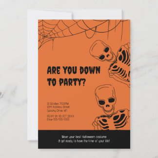 Skeleton Halloween Erwachsene Party Einladung