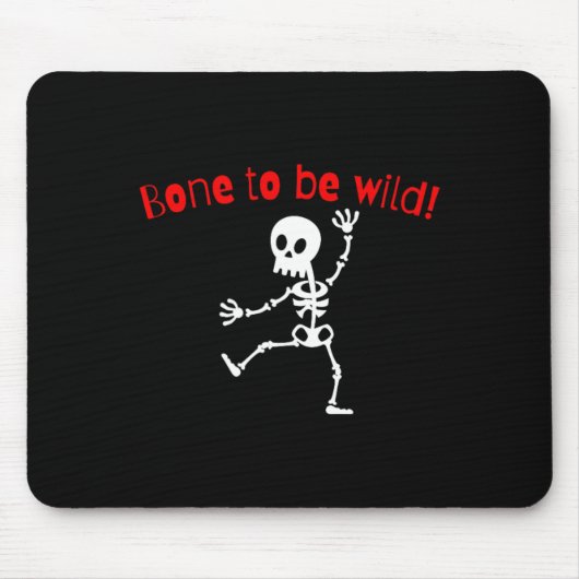 Skeleton Halloween Funny Bone Wild Mousepad (Vorne)