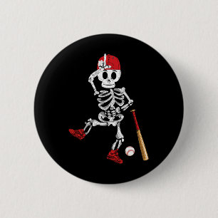 Skeleton Halloween Funny Skeleton Sell Playin verk Button