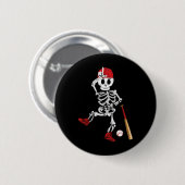 Skeleton Halloween Funny Skeleton Sell Playin verk Button (Vorne & Hinten)