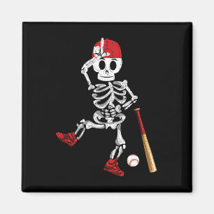 Skeleton Halloween Funny Skeleton Sell Playin verk Magnet