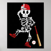 Skeleton Halloween Funny Skeleton Sell Playin verk Poster (Vorne)