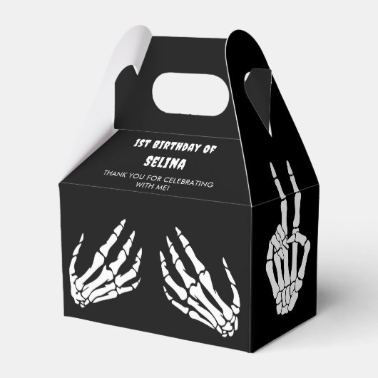 Skeleton Halloween Geburtstag Geschenkschachtel (Vorderseite)