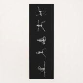 Skeleton Halloween Gothic Dead Inside Funny Black Yogamatte (Vorderseite)