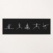 Skeleton Halloween Gothic Dead Inside Funny Black Yogamatte (Vorderseite (Horizontal))