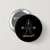 Skeleton Halloween Gym Jokes Weightlift Workout Button (Vorne & Hinten)