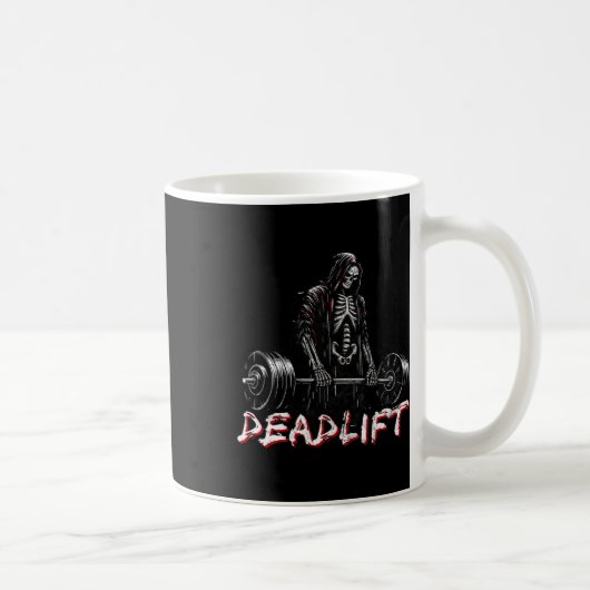 Skeleton Halloween Gym Jokes Weightlift Workout Kaffeetasse (Rechts)