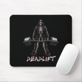 Skeleton Halloween Gym Jokes Weightlift Workout Mousepad (Mit Mouse)