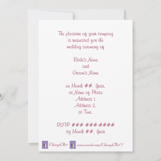 Skeleton Halloween Hochzeitsfeiern Einladung (Rückseite)