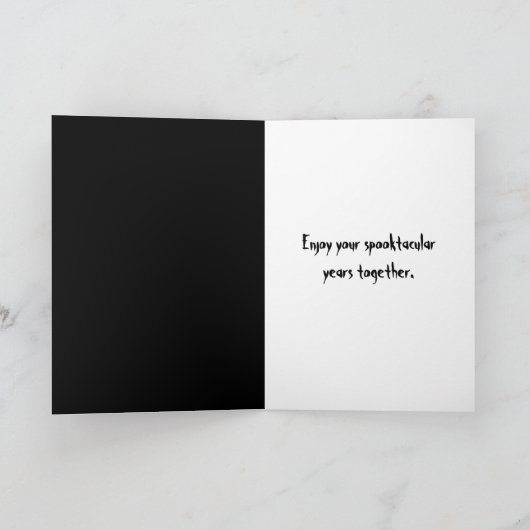 Skeleton Halloween Hochzeitsgratulation Karte (Innenseite)