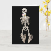 Skeleton Halloween Hochzeitsgratulation Karte (Gelbe Blume)