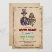 Skeleton halloween Hochzeitsherauseinladung Dankeskarte (Vorne/Hinten)