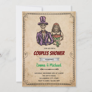 Skeleton halloween Hochzeitsherauseinladung Dankeskarte