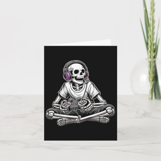 Skeleton Halloween Karte (Vorderseite)
