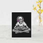Skeleton Halloween Karte (Gelbe Blume)