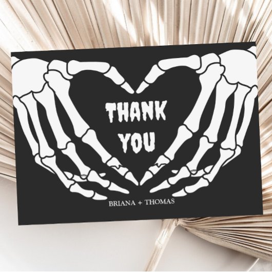 Skeleton Halloween Kinderdusche Danke Karte