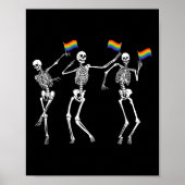 Skeleton Halloween Lgbt Flag Skeleton Gay Pride Mo Poster (Vorne)