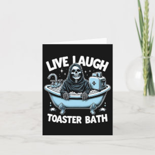 Skeleton Halloween Live-Lagh Toaster Bath Design Karte