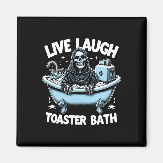 Skeleton Halloween Live-Lagh Toaster Bath Design Magnet (Vorne)