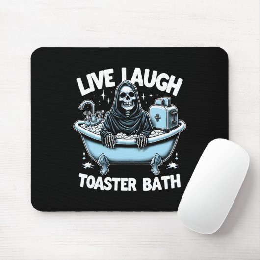 Skeleton Halloween Live-Lagh Toaster Bath Design Mousepad (Mit Mouse)