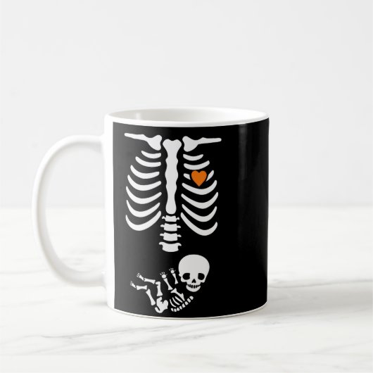 Skeleton Halloween Maternity Funny Pregnancy 2025 Kaffeetasse (Links)