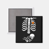 Skeleton Halloween Maternity Funny Pregnancy 2025 Magnet (Vorderseite/Rückseite)