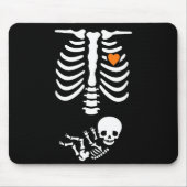 Skeleton Halloween Maternity Funny Pregnancy 2025 Mousepad (Vorne)