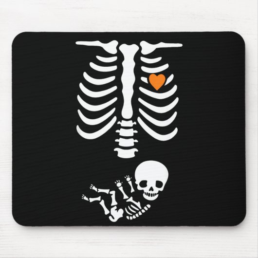 Skeleton Halloween Maternity Funny Pregnancy 2025 Mousepad (Vorne)