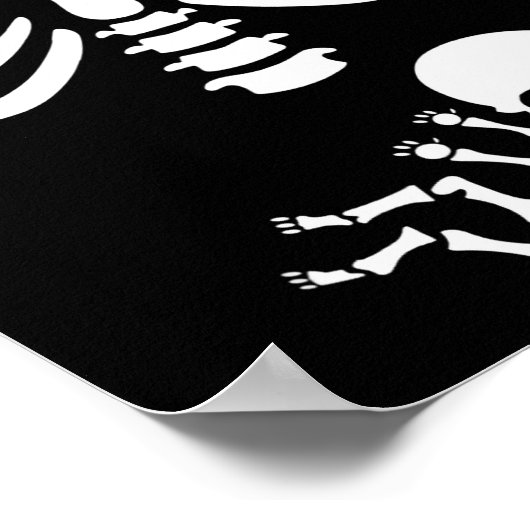Skeleton Halloween Maternity Funny Pregnancy 2025 Poster (Ecke)
