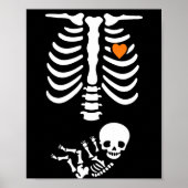 Skeleton Halloween Maternity Funny Pregnancy 2025 Poster (Vorne)