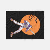 Skeleton Halloween Men Boys Baseball Halloween Fleecedecke (Vorderseite (Horizontal))