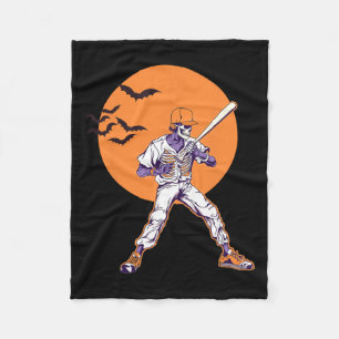 Skeleton Halloween Men Boys Baseball Halloween Fleecedecke