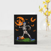 Skeleton Halloween Men Boys Baseball Spooky Saison Karte (Gelbe Blume)