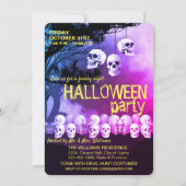 Skeleton Halloween-Party Freaky Night Einladung (Vorderseite)