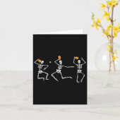 Skeleton Halloween Pickleball Karte (Gelbe Blume)