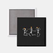 Skeleton Halloween Pickleball Magnet (Vorderseite/Rückseite)