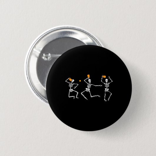 Skeleton Halloween Picklell Button (Vorne & Hinten)